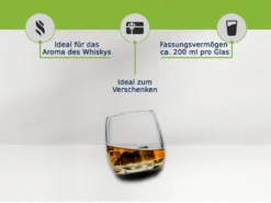 6 X Bar Rocking Whisky Glas Whiskey Trinkglas Gläser - Runder Boden 200 Ml -Küchenutensilien Laden fa40cadc820fd85ed7c73ffc7fa82043