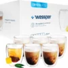 Wessper Latte Macchiato Thermogläser Mit Doppeltem Boden Set 6 X 350 Ml -Küchenutensilien Laden fd71ad70589ae02b1563f0e71e83670c