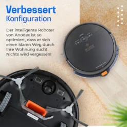 Anodex - Staubsauger Roboter - Mit Wischfunktion - Mit Ladestation - Staubsauger Roboter - 3 In 1 - Mattschwarz -Küchenutensilien Laden fde5739ae560a8cb5c6be719ae0d70f5