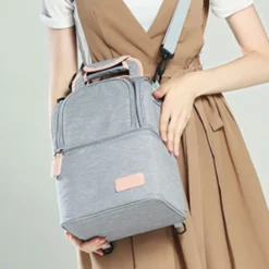 Kühltasche Für Muttermilch, Babyflasche, Wasserdicht, Für Gefrierschrank, Mama, Reiserucksack, Tragbar, Wärmeisoliert, Lunchbox Für Damen, Herren, Kinder, Große Kapazität, Handtasche,Grey -Küchenutensilien Laden ff023b9d85d6c9fcd57ef4583fd7df07